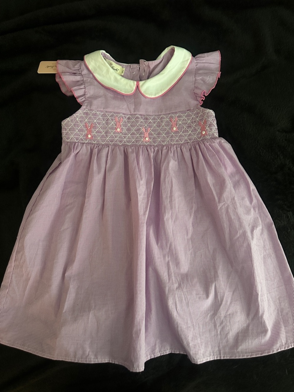 Girls' Lavender Smocked Easter Dress